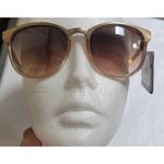 Foster Grant NWT  Champagne Gold Toned Sunglasses MAXBLOCK Scratch and Impact Res Photo 4
