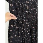 True Craft  Dress Women M Black Floral Print High Waist Ruffled Boho Babydoll NWT Photo 6
