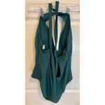 Shade & Shore  Halter Plunge One Piece Swimsuit Green Womens Medium‎ M 8-10 New Photo 3