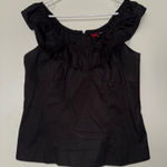 Hell Bunny  Black Ruffled Sleeveless Blouse Photo 0