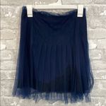 Rodarte Navy Lace Tulle Pleated Skirt Blue Size 2 Photo 1