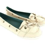 Keds Womens Boat Shoes Flats Canvas Lace Up Slip On Ivory Size 7 Photo 0