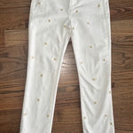 Driftwood  Candance White Denim Yellow Floral Daisy Embrodiered Jean Size 25‎ Photo 0