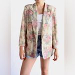 Alfred Dunner  STUNNER 🔥 Floral Blazer - Vintage 80’s Style in Pink and Cream Photo 4