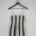 Madewell  Pleated Midi Dress Linen Blend Overcast Size 0 Photo 3