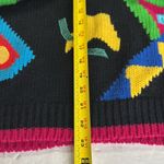 Colorful Geometric Pattern Sweater vintage L vibrant 90s 80s casual costume Black Size L Photo 13