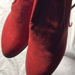 Forever Dream Pairs Over the Knee Suede Boots Red Sz 6 Strap Ties PullUp Holiday Photo 13