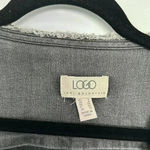 LOGO By Lori Goldstein 4/$25   Distressed Edges Denim Jacket Frayed Grey Sz 4 Photo 3