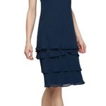 Slny S.L. New York Fashions Women's Mother of The Bride Navy Size 16 Layered Ruffle Photo 0