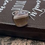 Handcrafted Purple Striped Oregon Coast Tumbled Agate Gemstone Open Back Ring Photo 8