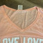 PINK - Victoria's Secret VS Pink V-neck short sleeved oversized T-shirt Photo 2
