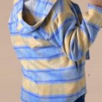 Button up blue and tan striped beachy shacket Size M Photo 3