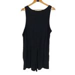Z Supply Demi Slub Romper Womens Sleeveless Scoop Neck Black Large NWOT Photo 5