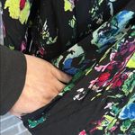 Maeve Anthropologie  Black Floral Print Petal Palette Dress Women’s Size Small Photo 8