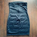 Forever 21  Blue Jean Denim-Like Bodycon Strapless Mini Dress Photo 4