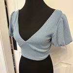 Altar'd State Altar’d State Cropped V Neck Square Back Pink Ribbed Top Shirt NWOT Photo 2