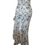 White House | Black Market Ruffle Midi Silk Dress High Low 4 Runs Small Whimsical Photo 2