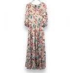 Yumi Kim  Full of Love Blush‎ Floral Print 3/4 Sleeve Woodstock Maxi Dress S NEW Photo 5