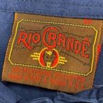 Vintage rio grande western style cowgirl button up long sleeve rodeo shirt med Blue Photo 2