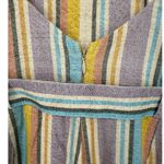 Ellejay Holly Pastel Rainbow Striped Linen Blend Cropped Jumpsuit Size Medium Photo 8