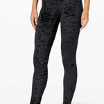 Lululemon  Wunder Lounge High-Rise Tight 28" Crushed Velvet Black Size 6 W5DAVS Photo 0