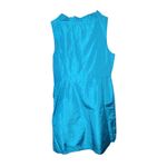 J.Crew  Sleeveless Dress Size 14 Blue Ruffle Neck Party Cocktail Photo 1