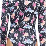 Roxy NWT Quicksilver Active Floral Print One-Piece Rashguard Swimsuit Photo 4