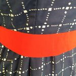 Vintage 70s House Of Bianchi Navy Blue Dot Check Maxi Dress Full Skirt Ruffle S Photo 8