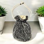 Vintage Beaded Purse String Reversible Bag Purse White Photo 0