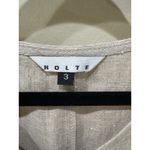 Vintage Holte Linen Dress Lagenlook Beige Apron Long Minimalist Size 2 Tan Photo 2