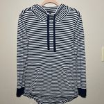 J.Crew Navy White Cowl Neck Pullover | Small Photo 0