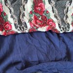 Free People  Free Falling Tapestry Dress Sz S Navy Red Boho Indie‎ Sleeze Photo 8
