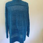 Lane Bryant Women's plus 18/20 2X SOFT Aqua Metallic Cardigan Sweater Photo 6