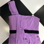 BCBG MAXAZRIA Y2K Mini Dress Grecian Draped One Shoulder Lilac Purple Toga Greek Photo 6