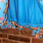 Flying Tomato  Blue Neon Floral Print Stretchy Mini Skirt Women's Size Small Photo 5