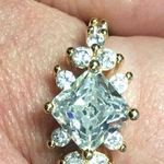 White Topaz ring in 14kt gold over sterling silver Size 8 Photo 0