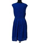Alfani  sheath dress‎ eye lace floral belted royal blue- Size M Photo 1