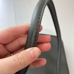 Tahari blue gray silver hardware metallic deep pocket shoulder tote purse bag Photo 9