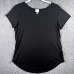 cupio  Womens Black Short Sleeve Rounded Hem TShirt Top Casual Work Staple Medium Photo 0