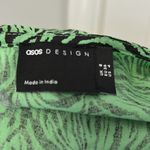 ASOS  Design Cotton Midi Smock Dress Green Zebra Photo 6