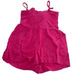 Milly Romper Womens 6 Pink Anya Sweetheart Neckline Tie Bow Cutout Linen Photo 5