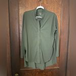 ADAY  Something Borrowed Shirt Moss Green- Long Sleeve Button Up Size S Photo 1
