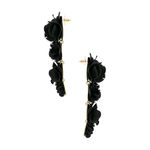 Shashi Lily Earrings in Black Womens New with Box Dangle Drop Flowers Photo 1