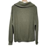 Talbots  Womens Ribbed 1/2 Zip Sweater Pullover Size XL Olive Green Photo 1