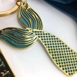 Mermaid Pouch & Matching Mermaid Keychain NEW Gift Set C.R. Gibson Blue Photo 2