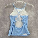 Blue Lace Crisscross Back Tie Padded Swimwear Tankini Tank Top Medium M Photo 1