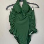 Cupshe | Green Ruch Sides One Piece Bathingsuit sz L Photo 0