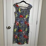 LK Bennett  Phi floral print cap sleeves sheath dress size 4 spring‎ Photo 2