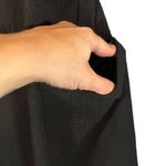 MNG by Mango Black Textured Formal Short Sleeve Long Maxi Dress Women Sz 4 Photo 6