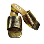 Steve Madden Women’s Amir Gold Foil Slide Sandals, Size 6M Photo 0